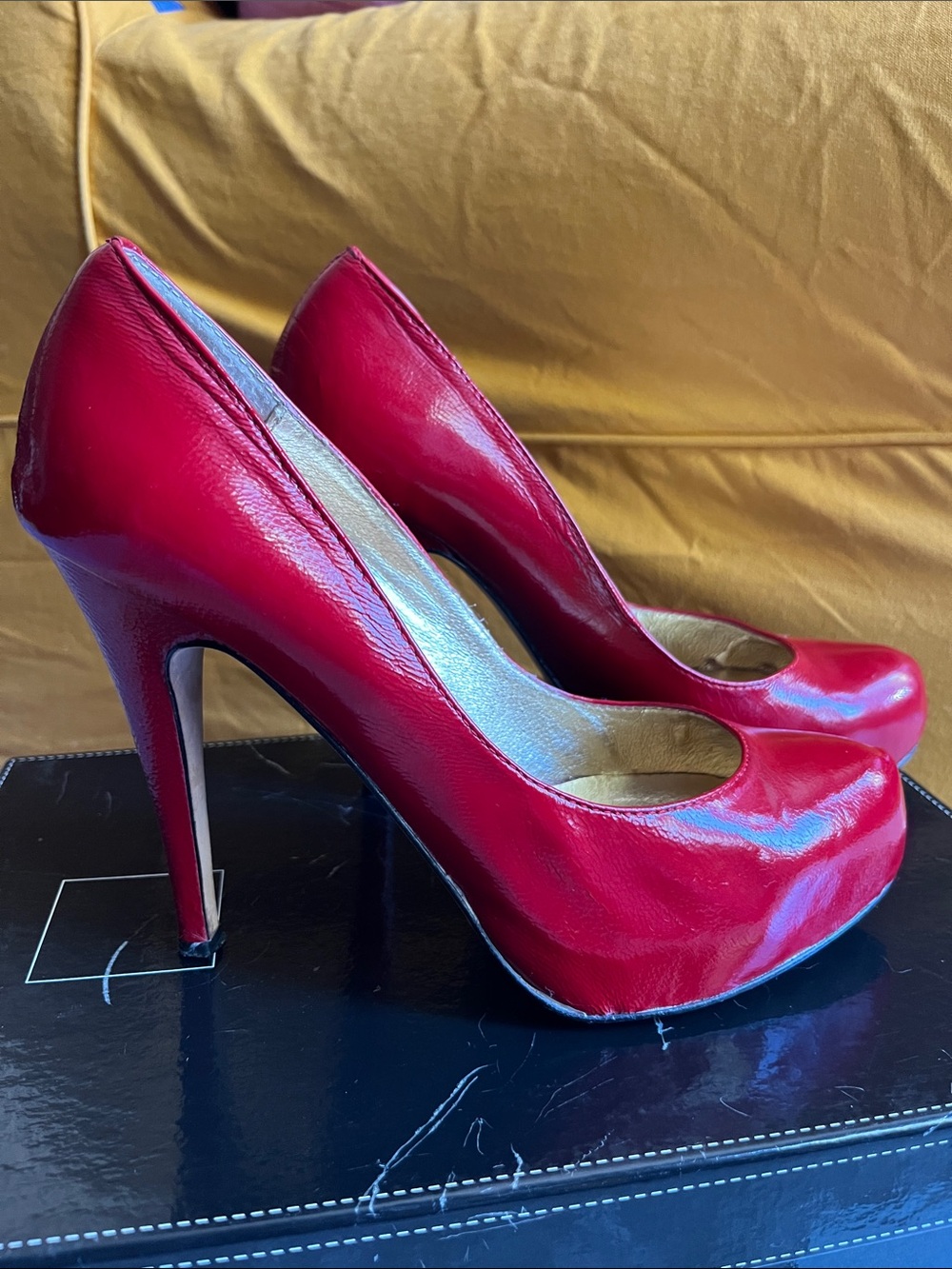 Dolce Vita Red Patent Leather Stiletto Pumps